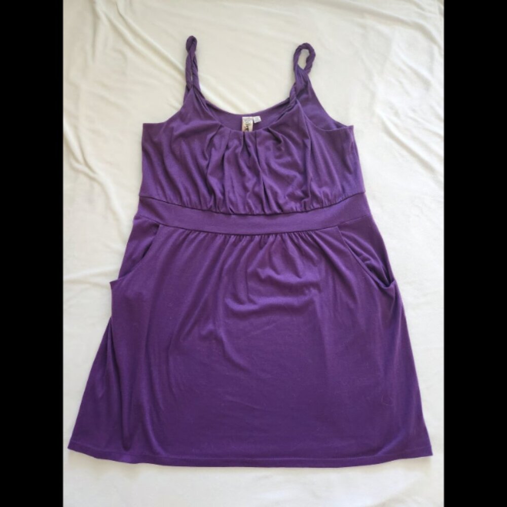 Purple mini dress w/ pockets